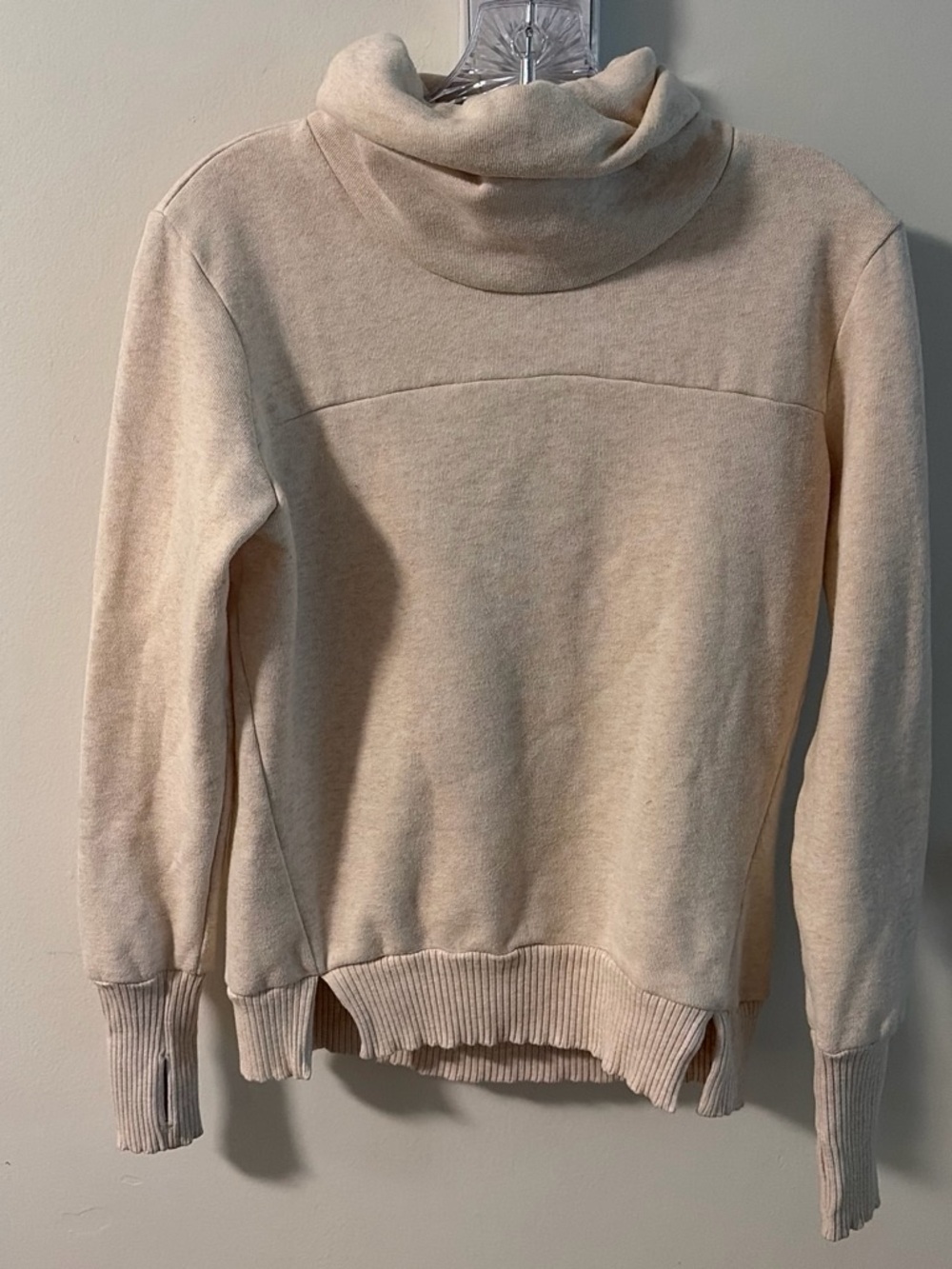 All Women's Cream Funnel Neck Sweater